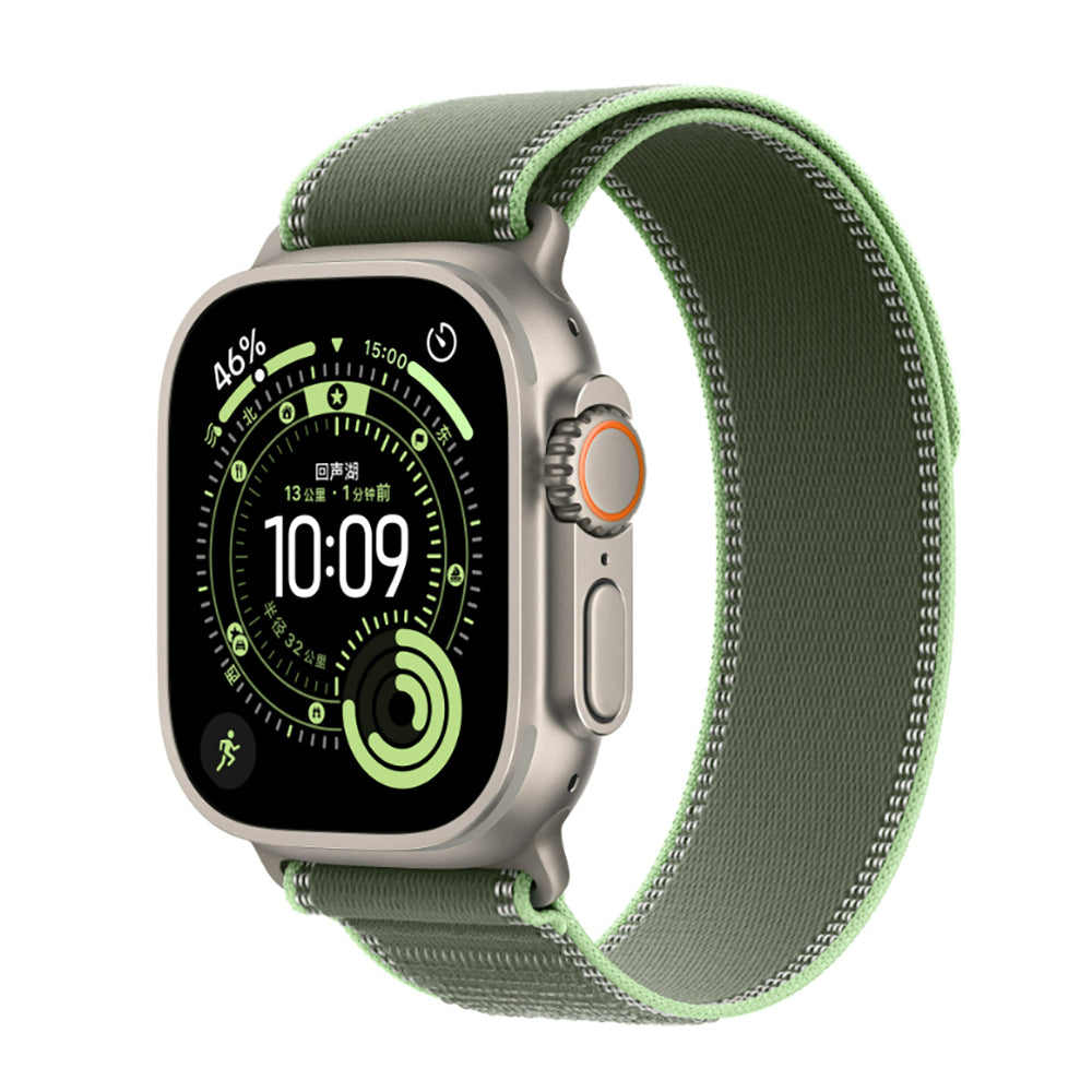 Apple Watch 42mm Zore KRD-77 Hasır Kordon Açık Yeşil