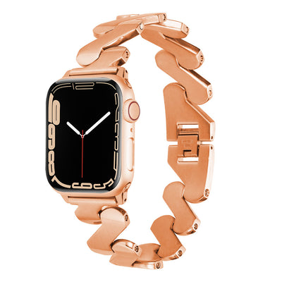 Apple Watch 44mm Kordon KRD-80 Metal Strap Kayış Gold