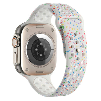 Apple Watch 44mm Kordon Yeni Seri 2023 KRD-02 Silikon Strap Kayış Haki