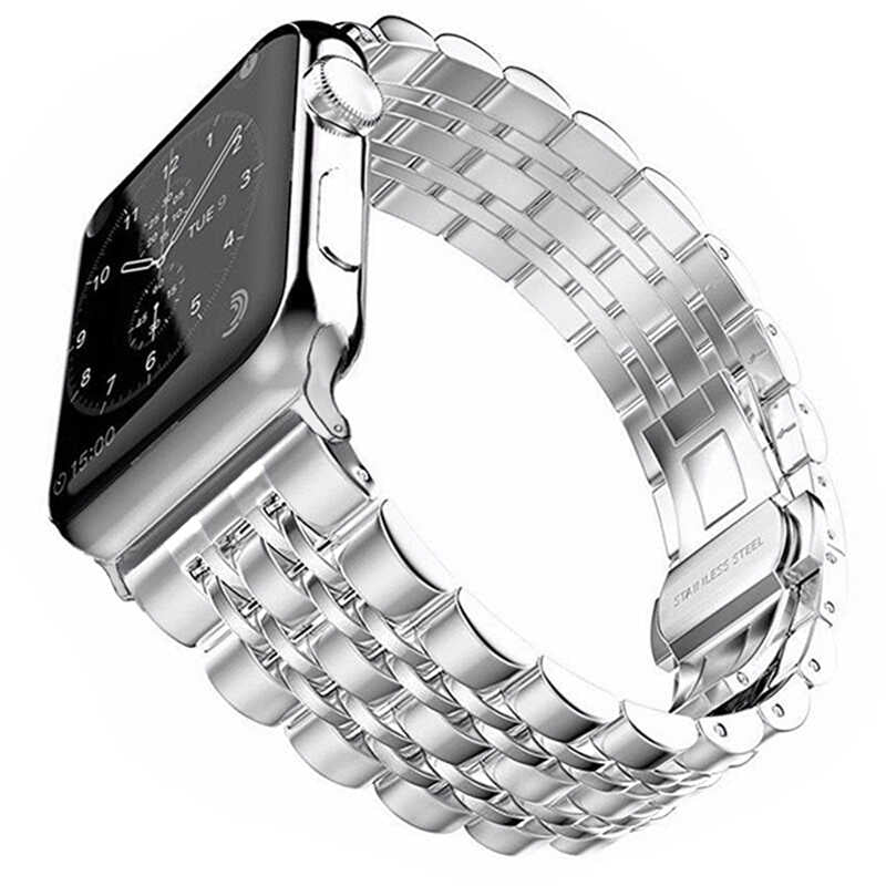 Apple Watch 44mm KRD-14 Metal Kordon Gümüş