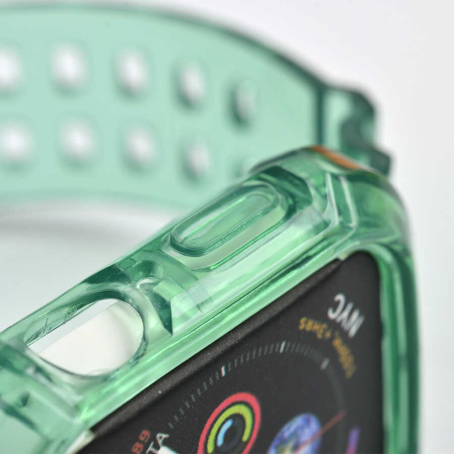 Apple Watch 44mm KRD-27 Silikon Kordon Renksiz