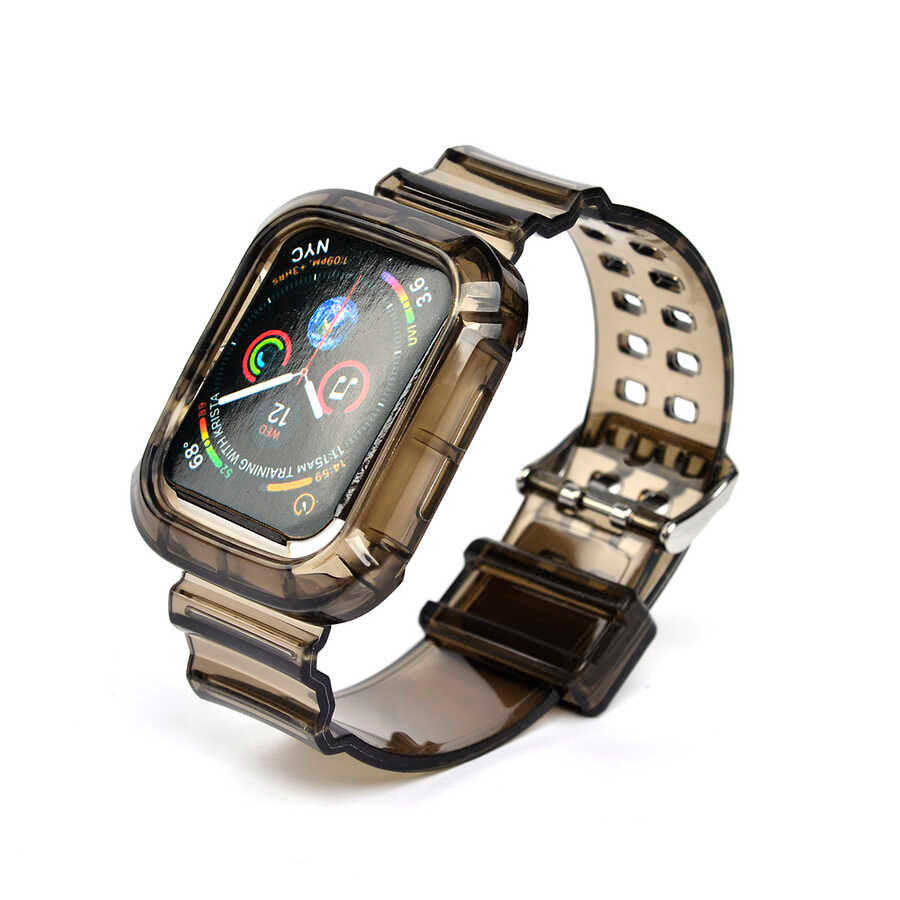 Apple Watch 44mm KRD-27 Silikon Kordon Renksiz