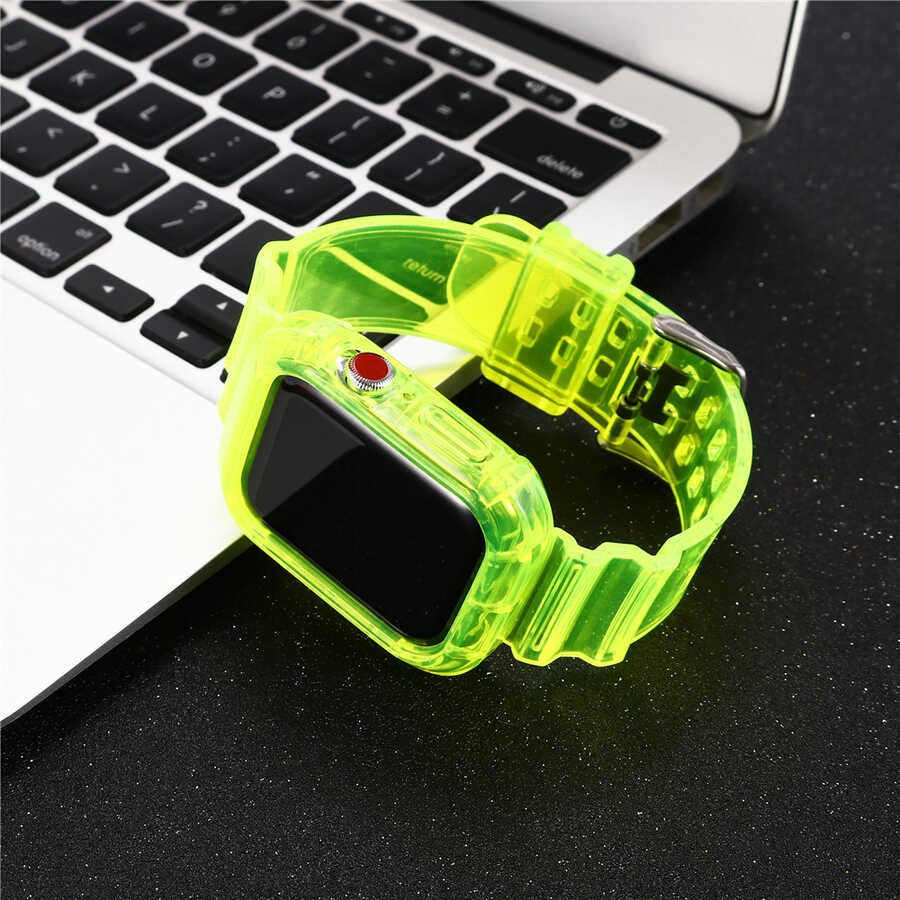 Apple Watch 44mm KRD-27 Silikon Kordon Siyah
