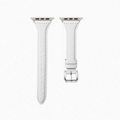Apple Watch 44mm KRD-28 Deri Kordon Beyaz