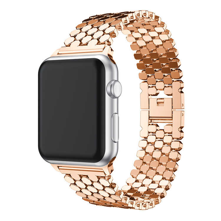 Apple Watch 44mm KRD-30 Metal Kordon Siyah