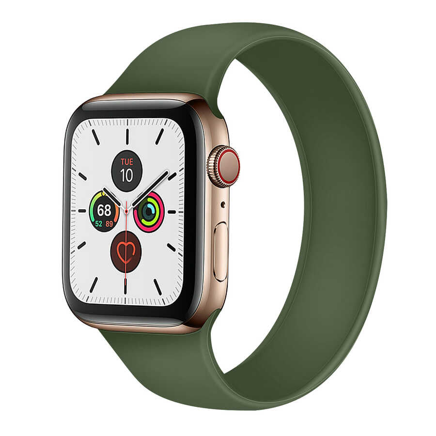 Apple Watch 44mm KRD-31 Solo Loop Medium Kordon Kırmızı
