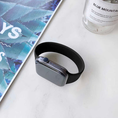 Apple Watch 44mm KRD-31 Solo Loop Small Kordon Siyah