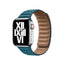 Apple Watch 44mm KRD-34 Deri Kordon Petrol Mavi