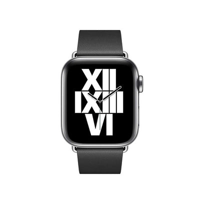 Apple Watch 44mm KRD-42 Deri Kordon Siyah