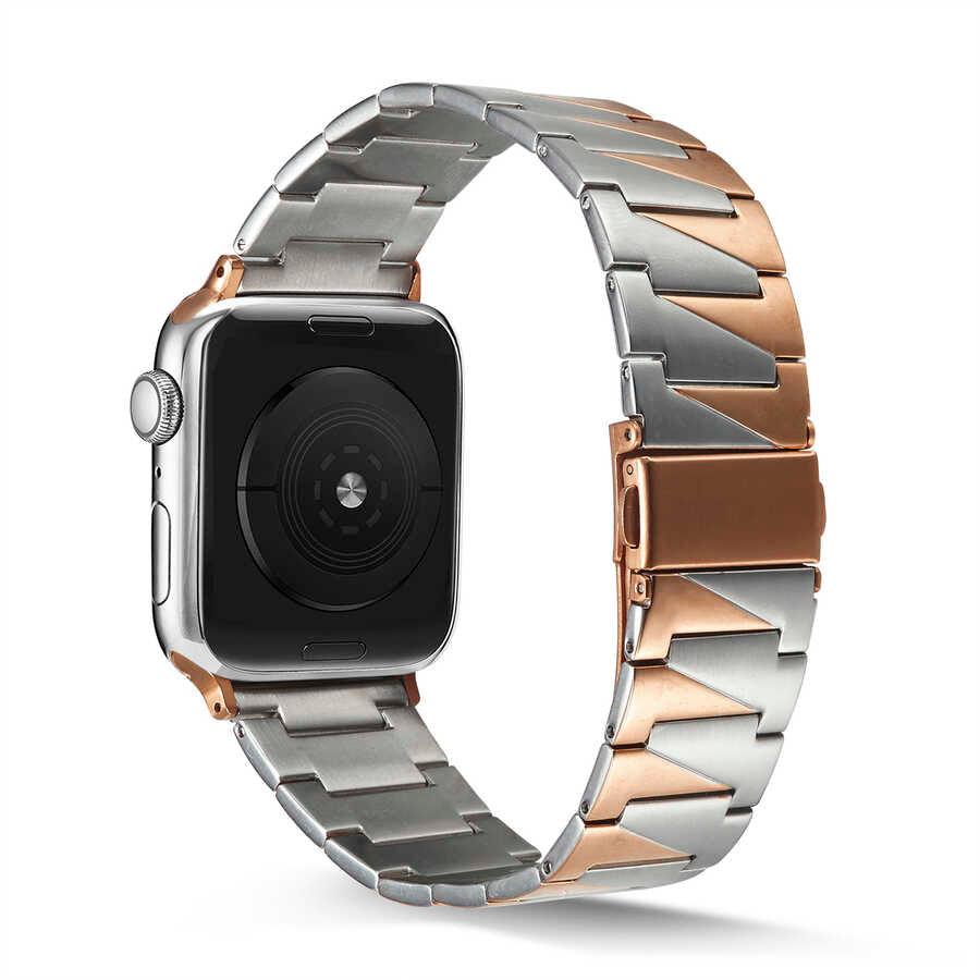 Apple Watch 44mm KRD-48 Metal Kordon Gümüş