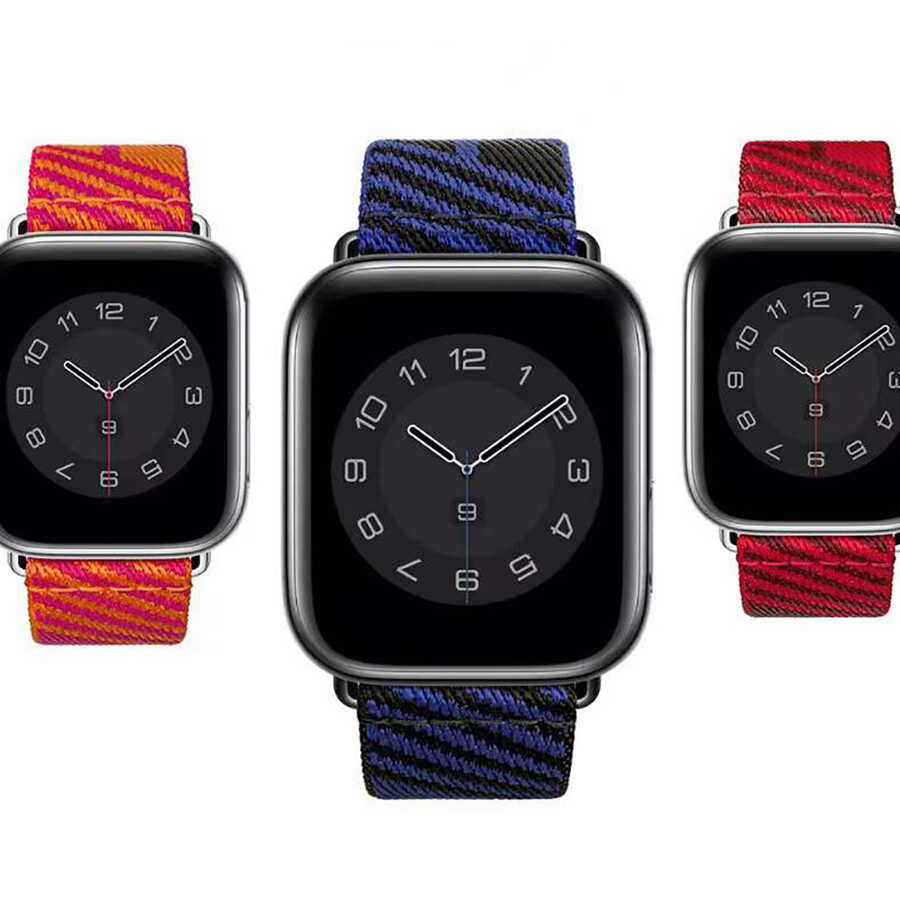 Apple Watch 44mm KRD-51 Hasır Kordon NO7