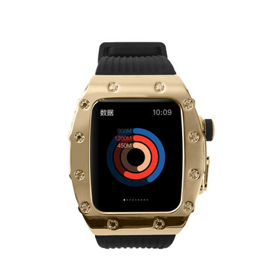 Apple Watch 44mm KRD-65 Kordon Beyaz-Gümüş