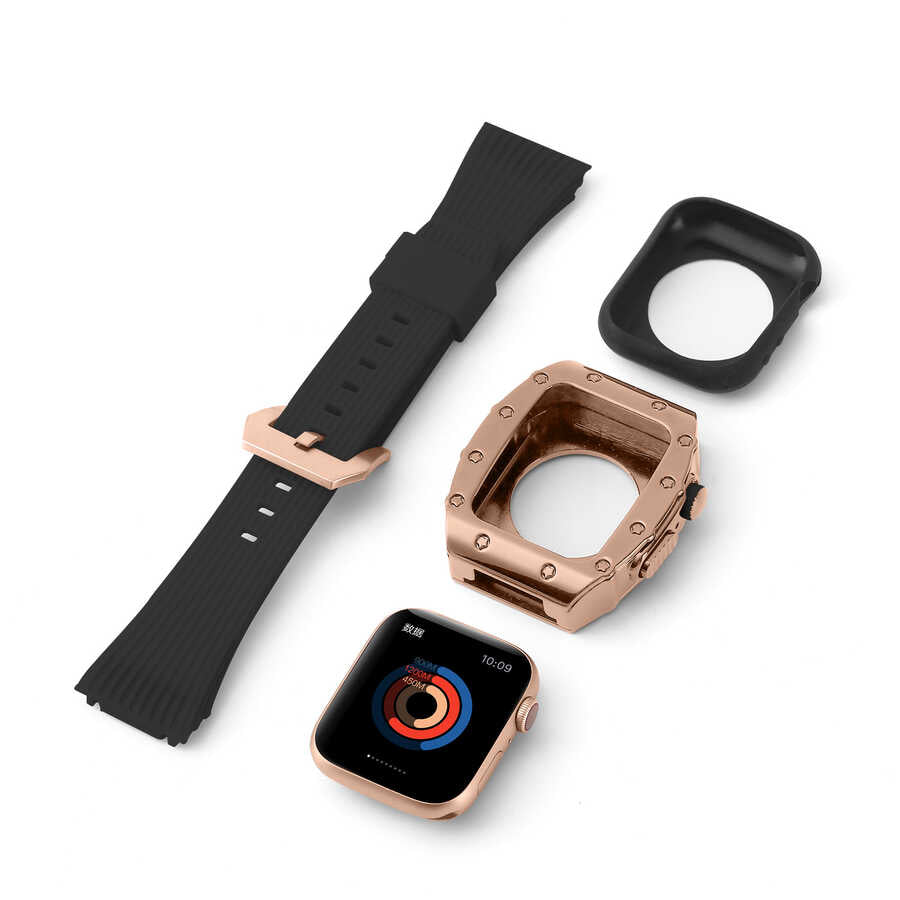 Apple Watch 44mm KRD-65 Kordon Siyah