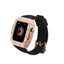 Apple Watch 44mm KRD-65 Kordon Siyah-Rose Gold