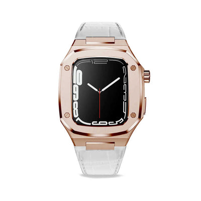 Apple Watch 44mm KRD-67 Kordon Beyaz-Rose Gold