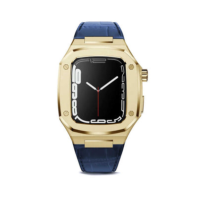 Apple Watch 44mm KRD-67 Kordon Lacivert-Gold