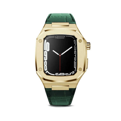 Apple Watch 44mm KRD-67 Kordon Yeşil-Gold