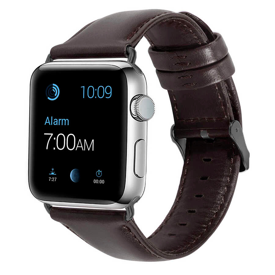 Apple Watch 44mm Luxury Leather Deri Kordon NO1