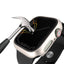 Apple Watch 44mm Sert PC Kasa ve Privacy Hayalet Ekran Koruyucu Zore Watch Gard 32 Siyah