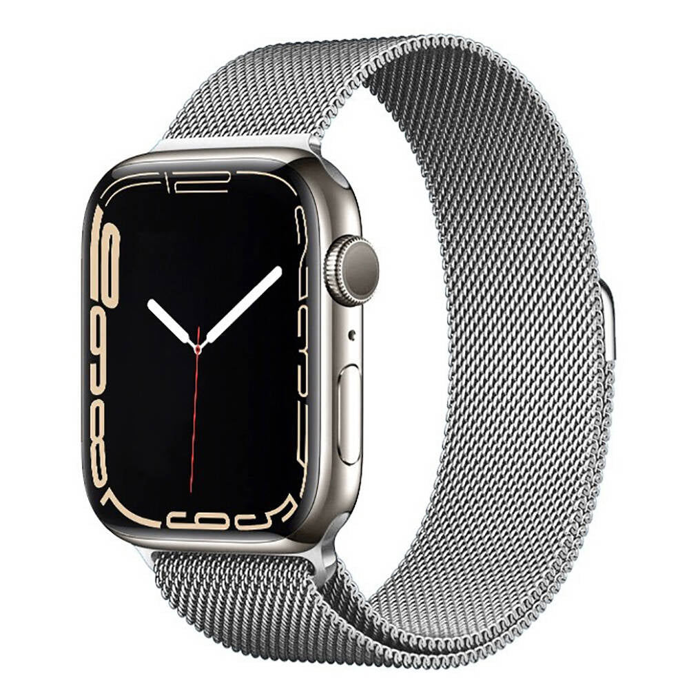 Apple Watch 44mm Zore Band-01 Metal Kordon Gümüş