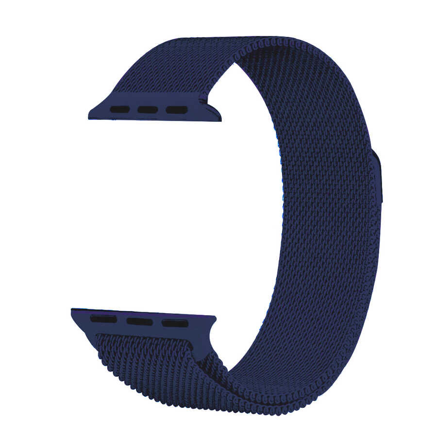 Apple Watch 44mm Zore KRD-01 Metal Kordon Lacivert