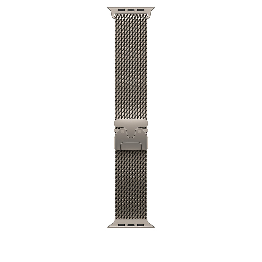 Apple Watch 44mm Zore KRD-100 Titanyum Hasır Kordon Titanyum-Gümüş