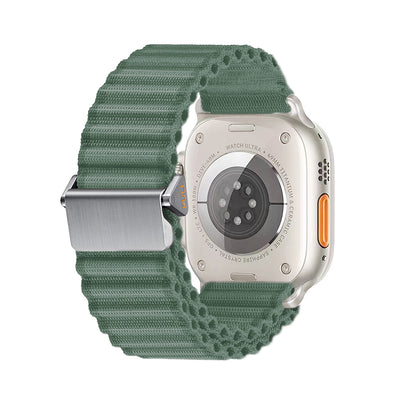 Apple Watch 44mm Zore KRD-123 Naylon Kumaş Hasır Örgülü Kordon Turuncu