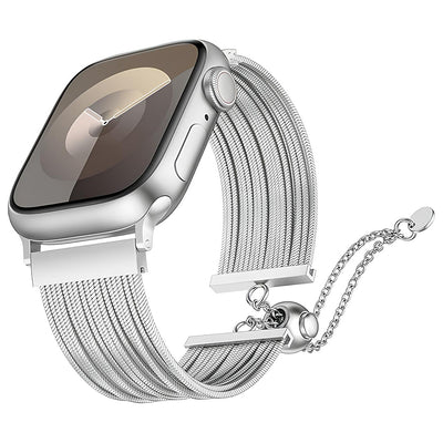 Apple Watch 44mm Zore KRD-137 Metal Hasır Kordon Gold