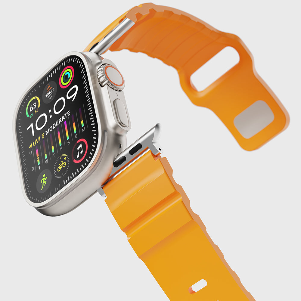 Apple Watch 44mm Zore KRD-143 Silikon Kordon Siyah