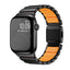 Apple Watch 44mm Zore KRD-149 Metal Silikon Kordon Siyah-Turuncu