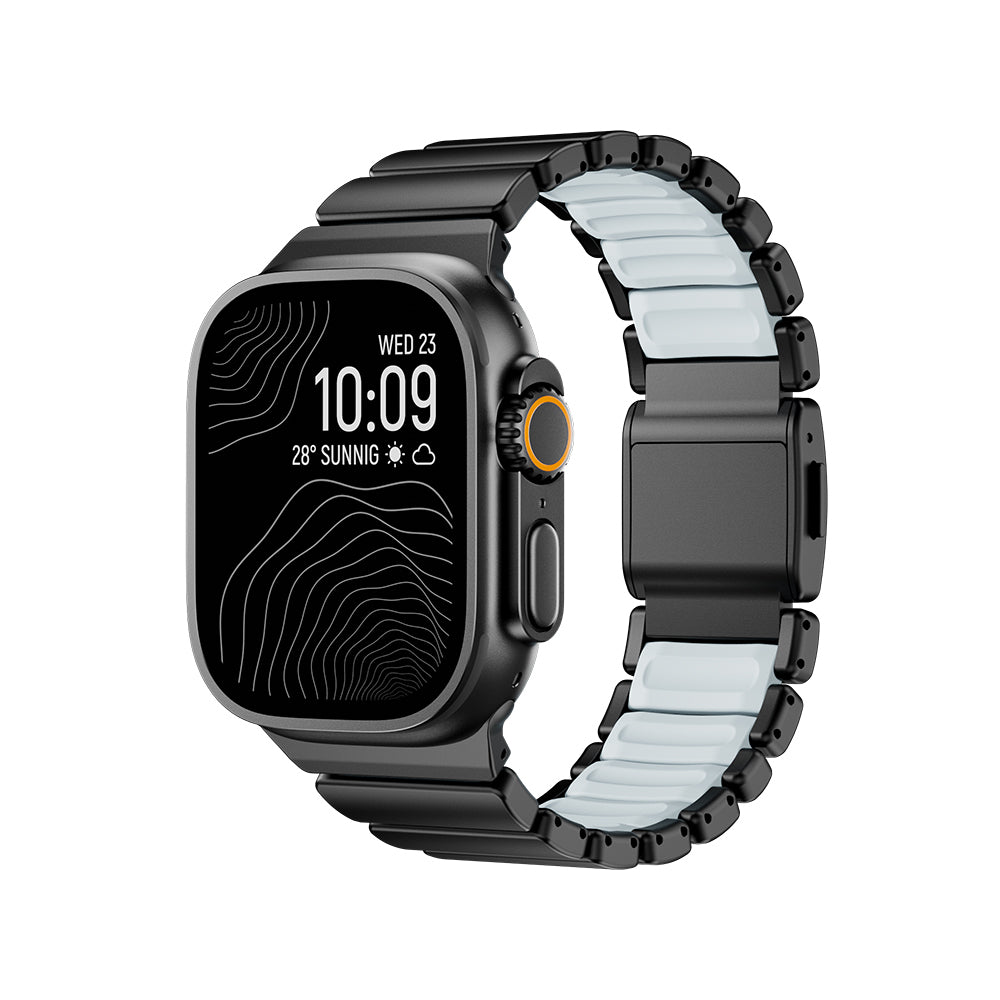 Apple Watch 44mm Zore KRD-151 Metal Silikon Kordon