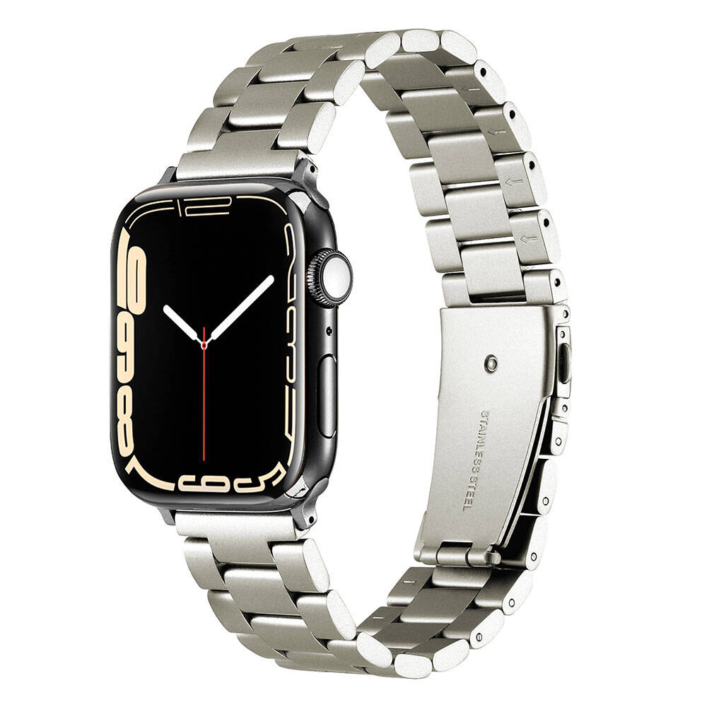 Apple Watch 44mm Zore KRD-93 Metal Kordon Titanyum