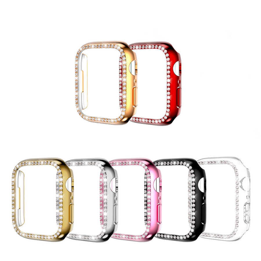 Apple Watch 44mm Zore Watch Gard 05 Sert PC Koruyucu Gold