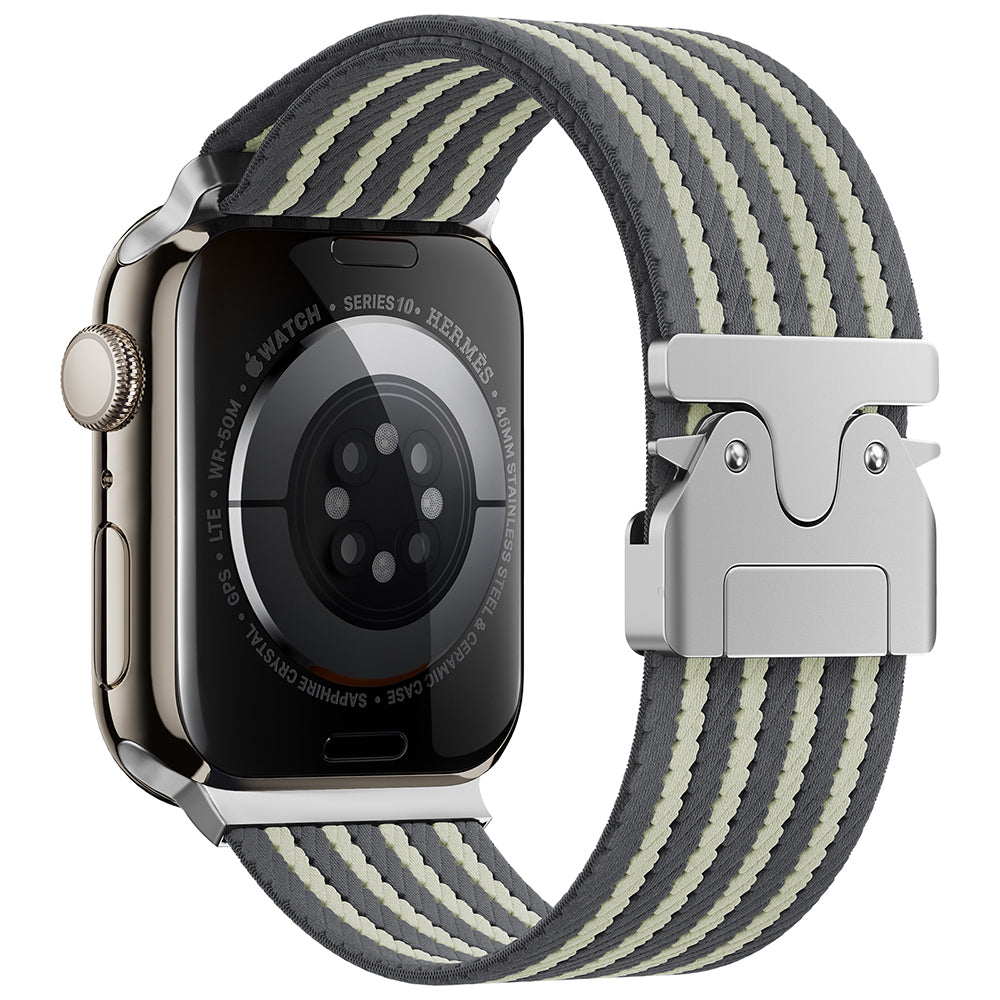 Apple Watch 45mm Zore KRD-133 Naylon Kumaş Hasır Örgülü Kordon Mavi