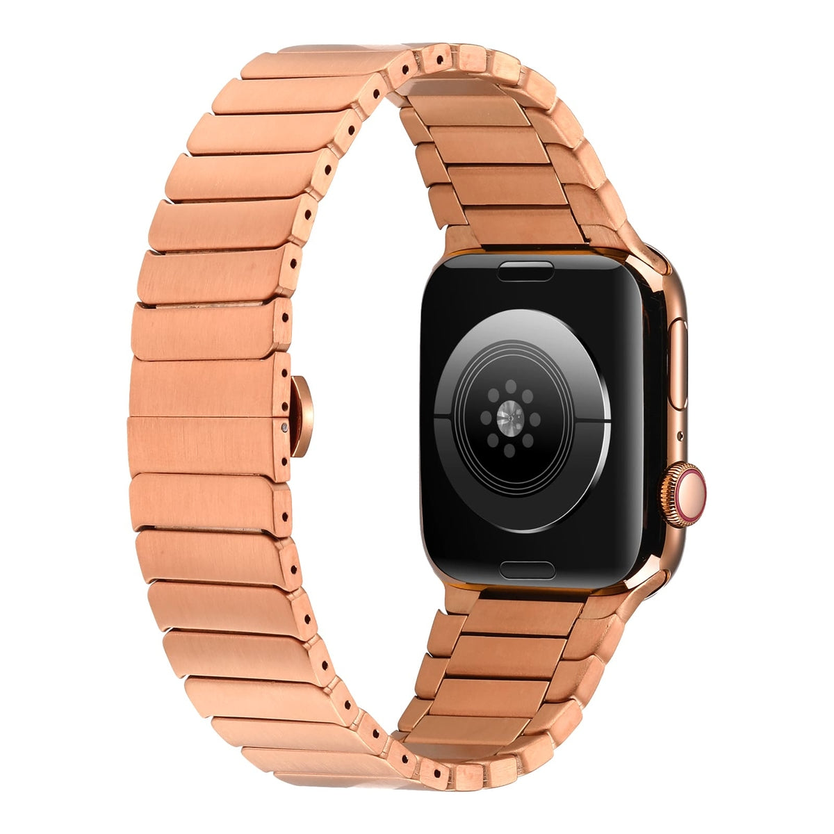 Apple Watch 7 41mm Kordon KRD-79 Metal Strap Kayış Siyah