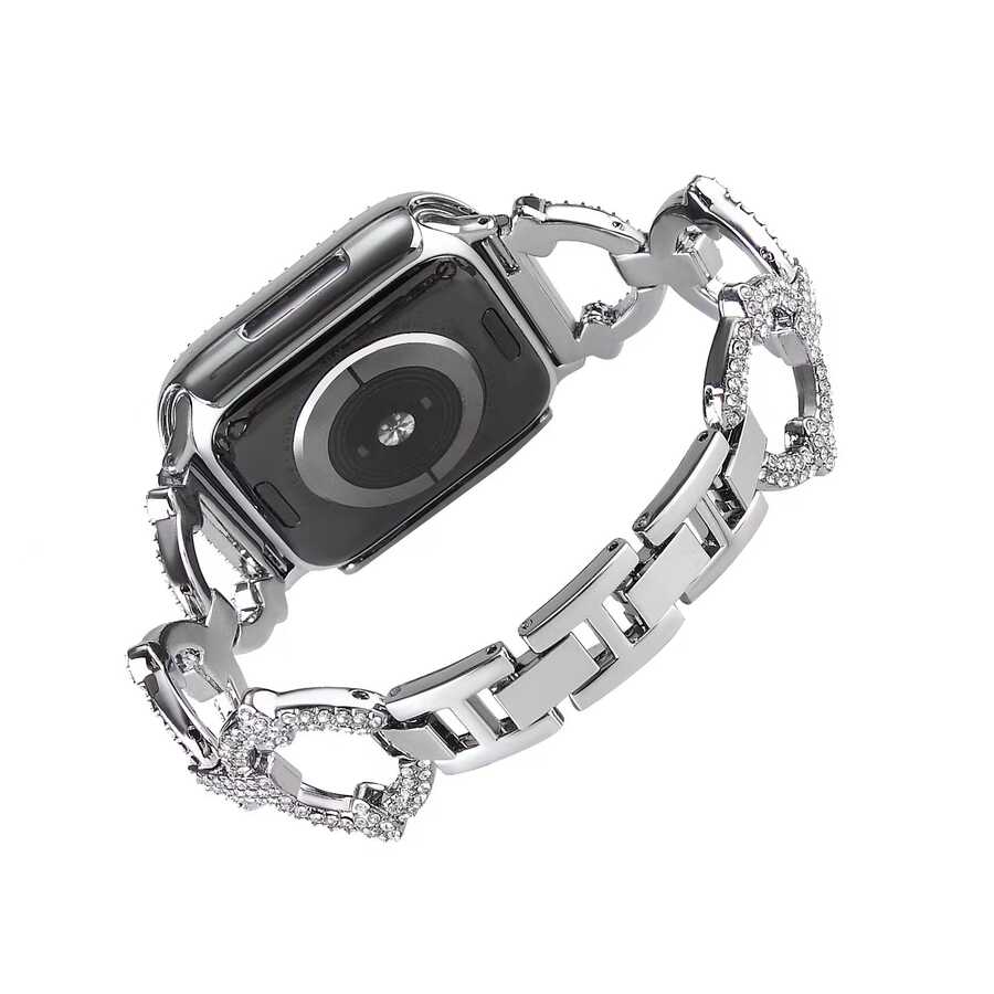 Apple Watch 7 41mm KRD-57 Metal Kordon Gümüş
