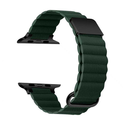 Apple Watch 7 41mm KRD-78 PU Deri Kordon Strap Kayış Lacivert