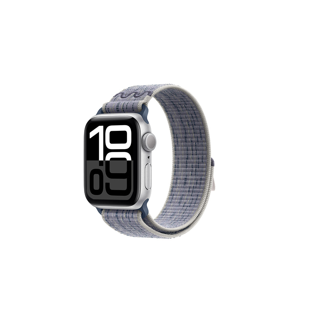 Apple Watch 7 41mm KRD-91 Hasır Kordon Strap Kayış Gri-Mavi