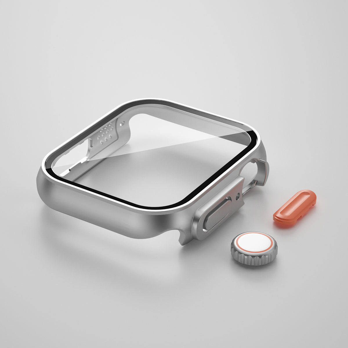 Apple Watch 7 41mm - Watch Ultra 49mm Kasa Dönüştürücü ve Ekran Koruyucu Zore Watch Gard 26 Gri