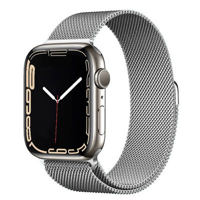 Apple Watch 7 41mm Zore Band-01 Metal Kordon Gümüş