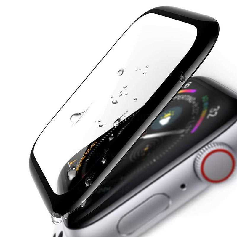 Apple Watch 7 41mm Zore Full Yapışkanlı Cam Ekran Koruyucu Siyah
