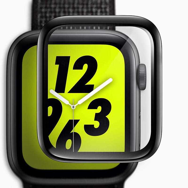 Apple Watch 7 41mm Zore Full Yapışkanlı Cam Ekran Koruyucu Siyah