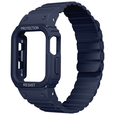 Apple Watch 7 41mm Zore KRD-142 Airbag Tasarımlı Kasa Koruyuculu Silikon Kordon Yeşil