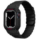 Apple Watch 7 41mm Zore KRD-142 Airbag Tasarımlı Kasa Koruyuculu Silikon Kordon Siyah
