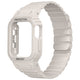 Apple Watch 7 41mm Zore KRD-142 Airbag Tasarımlı Kasa Koruyuculu Silikon Kordon Starlight