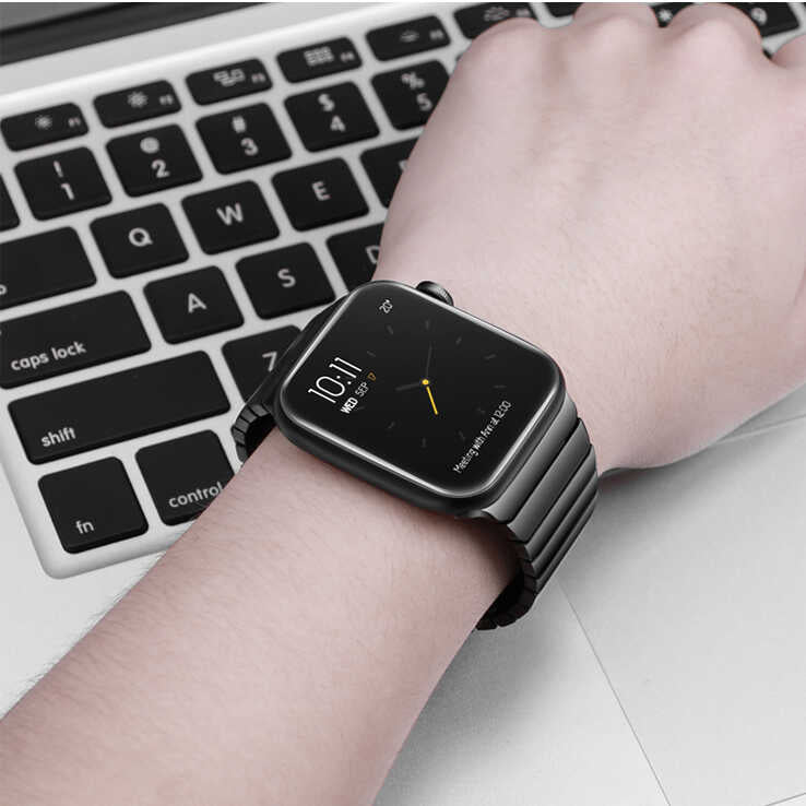 Apple Watch 7 45mm KRD-35 Metal Kordon Gümüş