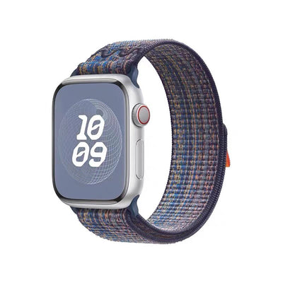 Apple Watch 7 45mm KRD-91 Hasır Kordon Strap Kayış Blue Ribbon