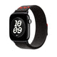 Apple Watch 7 45mm KRD-91 Hasır Kordon Strap Kayış Midnight Black