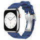 Apple Watch 7 45mm Spor Görünümlü Zore KRD-94 Silikon Kordon Lacivert