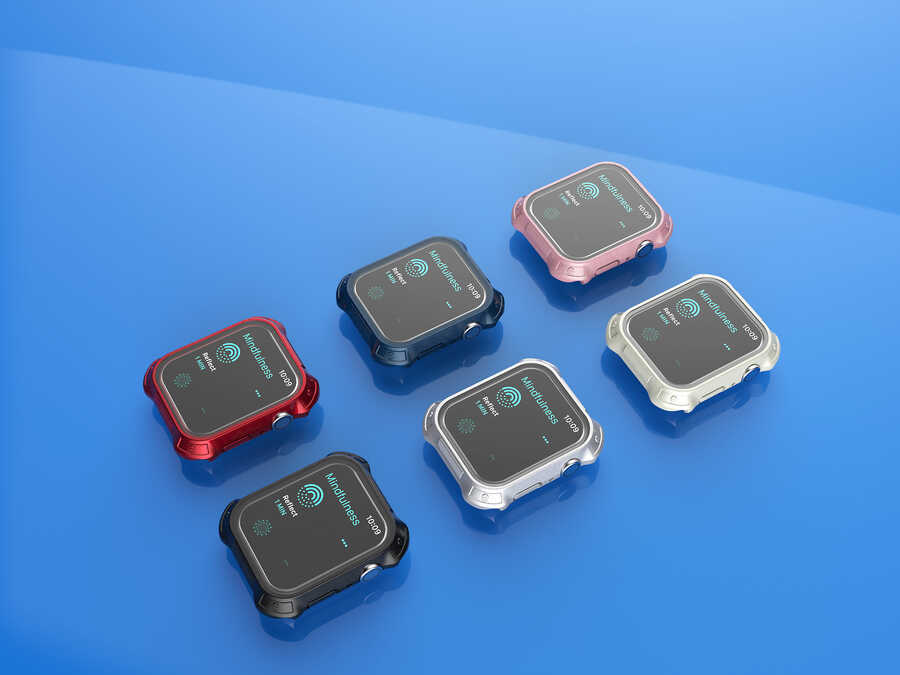 Apple Watch 7 45mm Tank Zırh Kasa ve Ekran Koruyucu Zore Watch Gard 10 Siyah